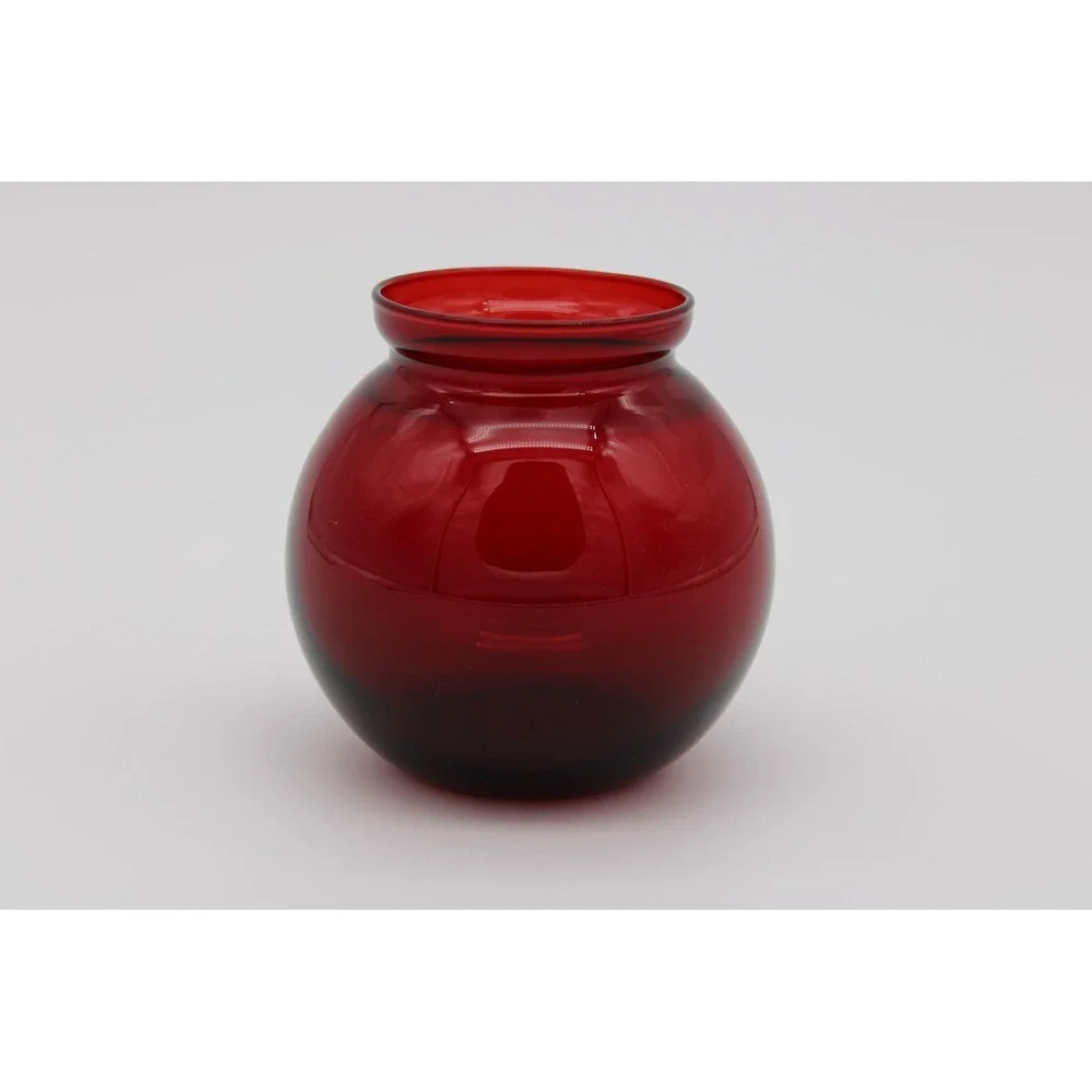Anchor Hocking Ruby Red Vase Ball Bud Vase